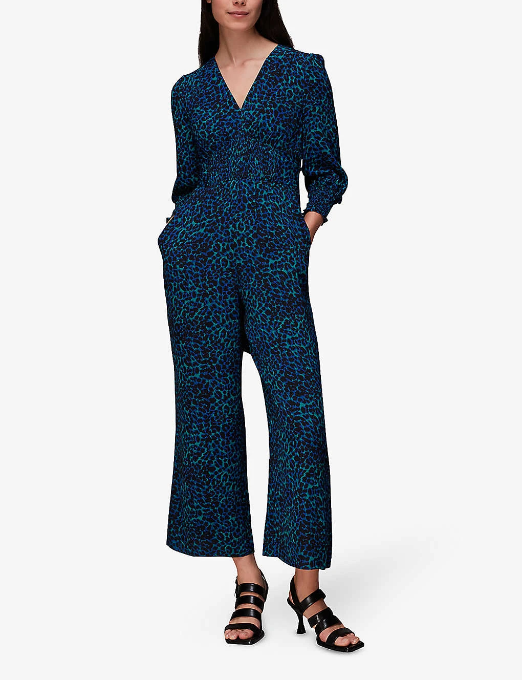 Whistles Leopard-print Tied-back Woven Jumpsuit 2 Whistles Leopard-print Tied-back Woven Jumpsuit - Image 2