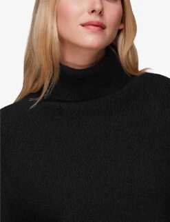 Whistles Oversized Roll-neck Rib-knit Jumper 9 Whistles Oversized Roll-neck Rib-knit Jumper -The Fashion Shop R04090707 BLACK ALT04