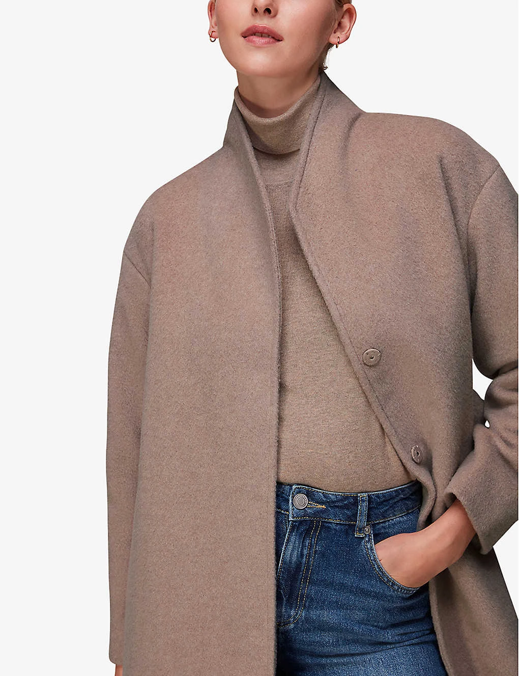 Whistles Clara Funnel-neck Wool-blend Coat 5 Whistles Clara Funnel-neck Wool-blend Coat - Image 5
