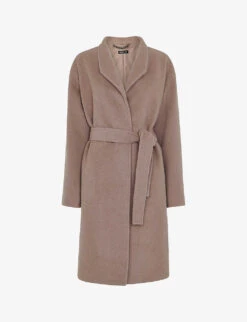 Whistles Clara Funnel-neck Wool-blend Coat