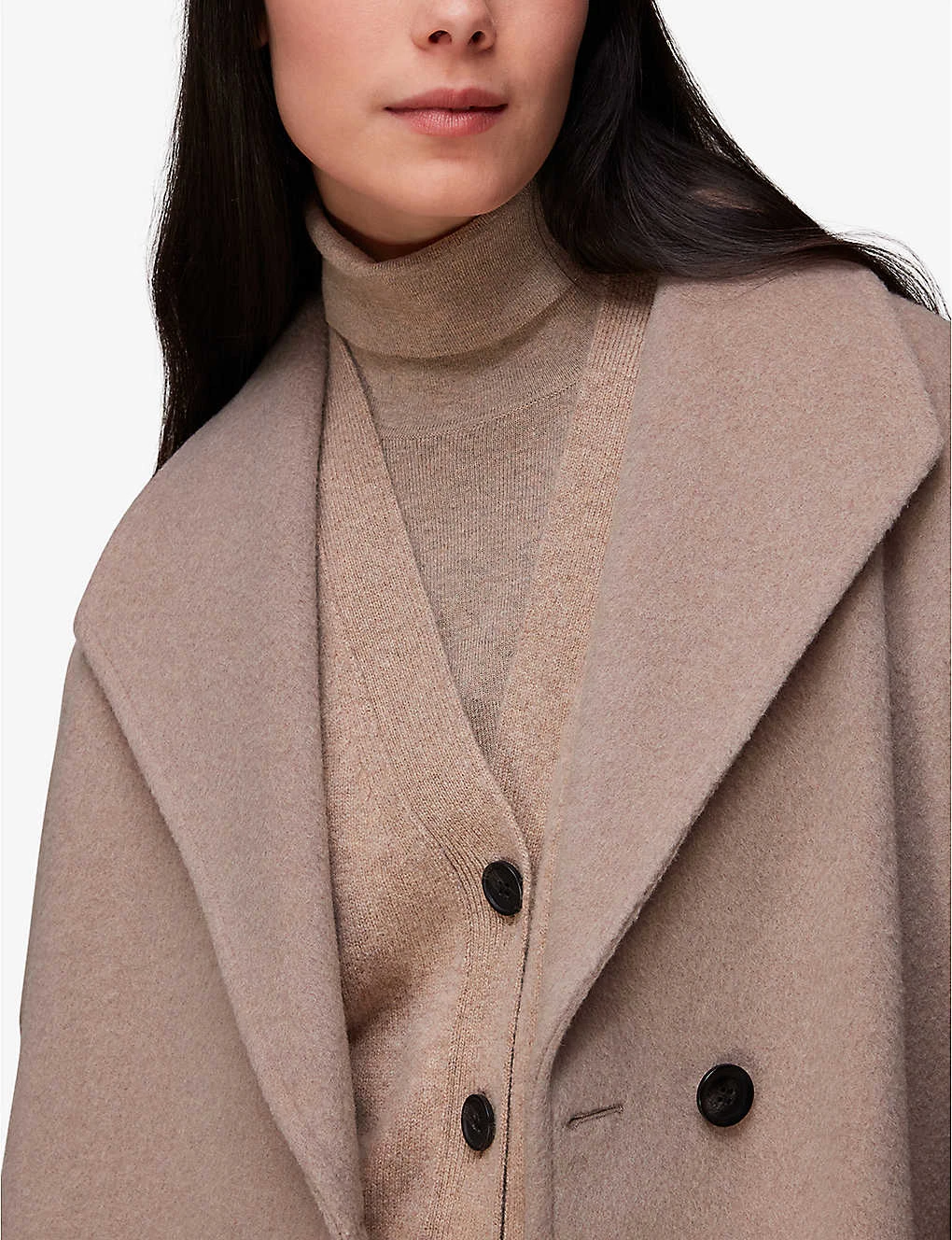 Whistles Wide Collar Relaxed-fit Wool Blend Coat 5 Whistles Wide Collar Relaxed-fit Wool Blend Coat - Image 5