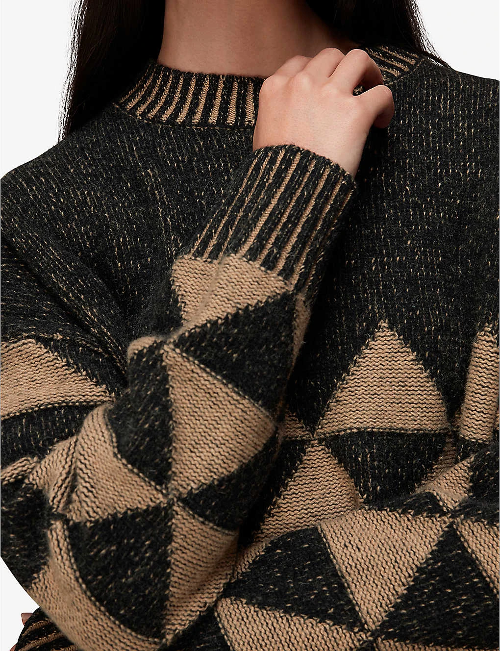 Whistles Geometric-intarsia Wool And Recycled Nylon-blend Jumper 5 Whistles Geometric-intarsia Wool And Recycled Nylon-blend Jumper - Image 5