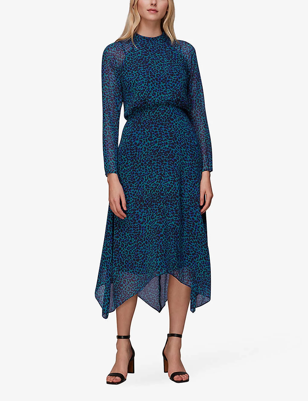 Whistles Carlotta Leopard-print Recycled-polyester Midi Dress 2 Whistles Carlotta Leopard-print Recycled-polyester Midi Dress - Image 2