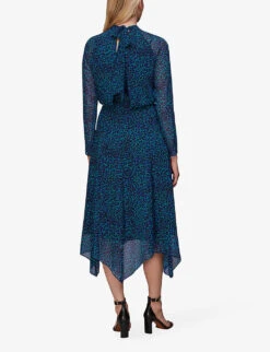 Whistles Carlotta Leopard-print Recycled-polyester Midi Dress 9 Whistles Carlotta Leopard-print Recycled-polyester Midi Dress -The Fashion Shop R04092070 ALT03