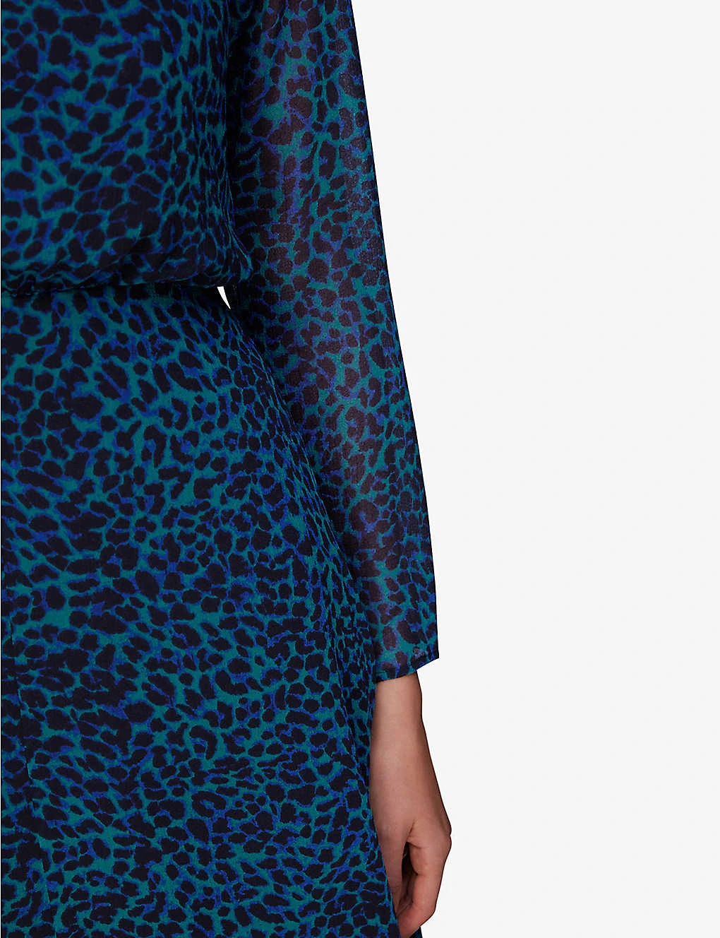 Whistles Carlotta Leopard-print Recycled-polyester Midi Dress 6 Whistles Carlotta Leopard-print Recycled-polyester Midi Dress - Image 6