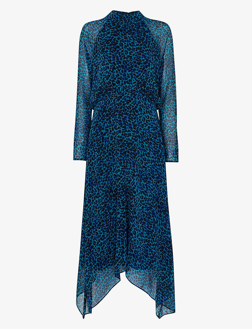 Whistles Carlotta Leopard-print Recycled-polyester Midi Dress 1 Whistles Carlotta Leopard-print Recycled-polyester Midi Dress