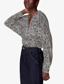 Whistles Polka-dot Woven Blouse 7 Whistles Polka-dot Woven Blouse -The Fashion Shop R04092072 MULTICOLOURED ALT02