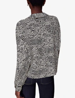 Whistles Polka-dot Woven Blouse 8 Whistles Polka-dot Woven Blouse -The Fashion Shop R04092072 MULTICOLOURED ALT03