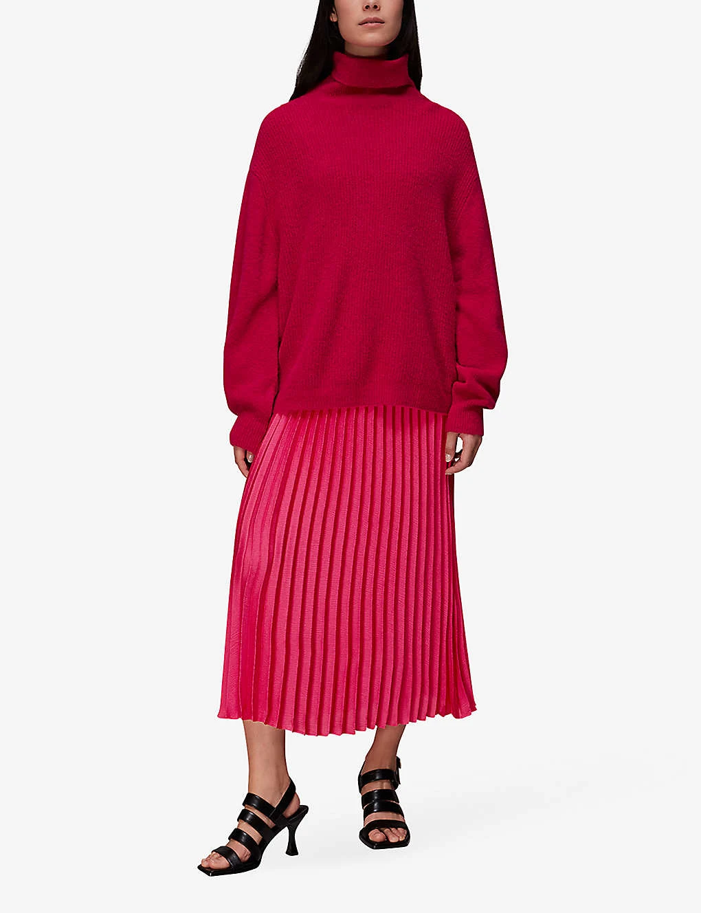 Whistles Katie Pleated Stretch-woven Midi Skirt 2 Whistles Katie Pleated Stretch-woven Midi Skirt - Image 2