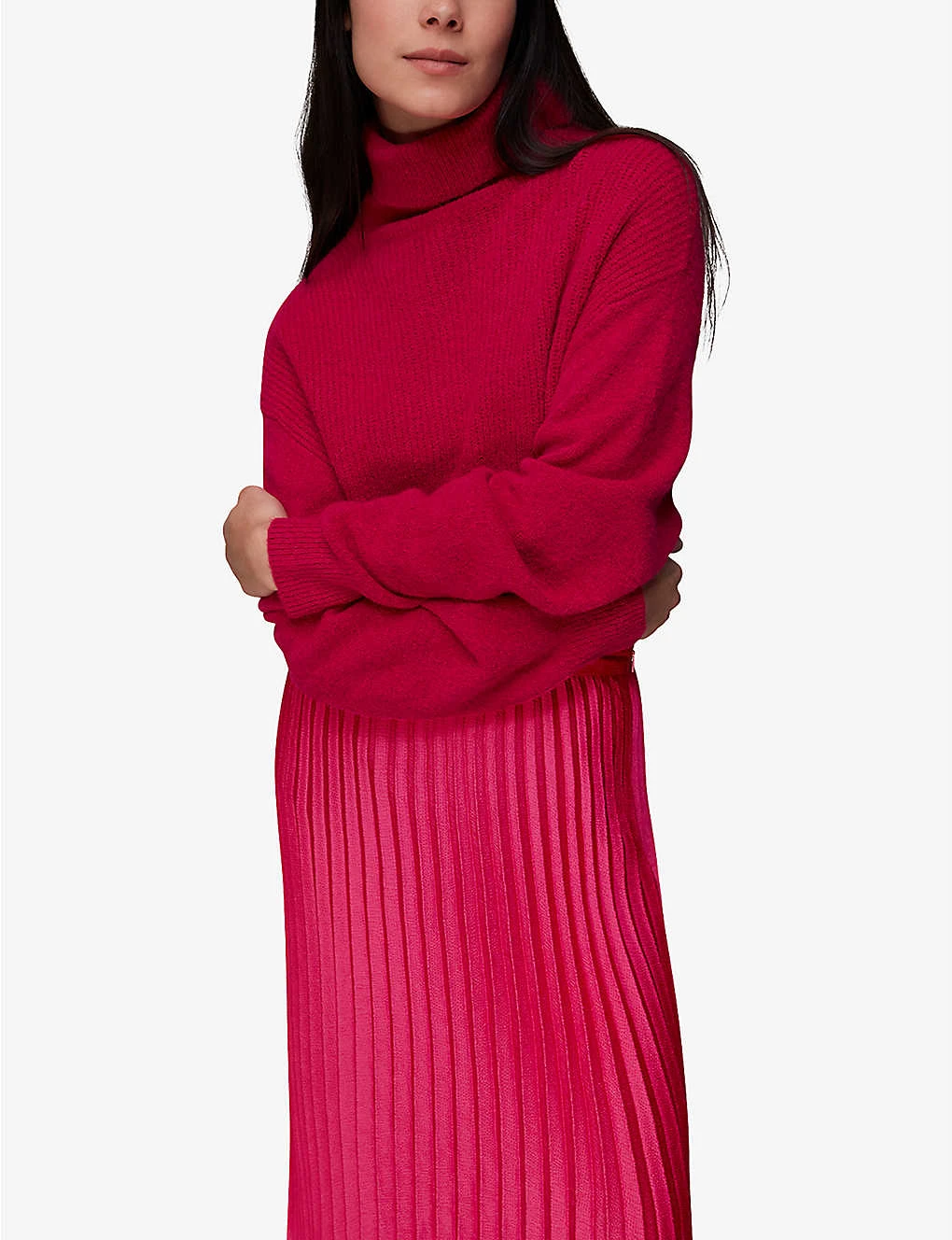 Whistles Katie Pleated Stretch-woven Midi Skirt 3 Whistles Katie Pleated Stretch-woven Midi Skirt - Image 3