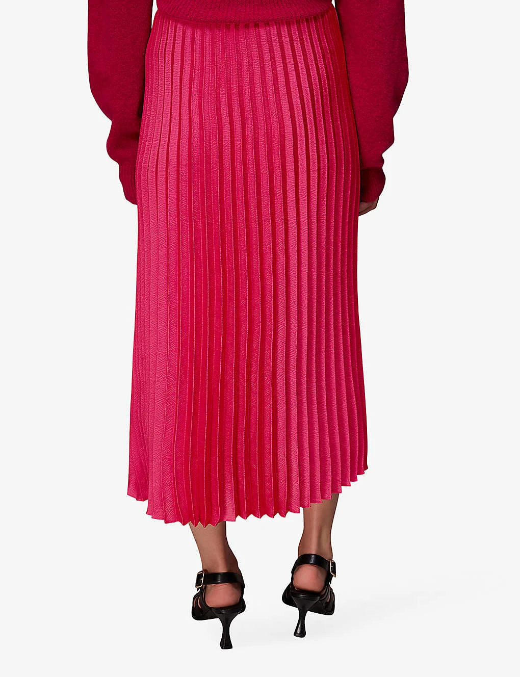 Whistles Katie Pleated Stretch-woven Midi Skirt 4 Whistles Katie Pleated Stretch-woven Midi Skirt - Image 4