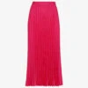 Whistles Katie Pleated Stretch-woven Midi Skirt