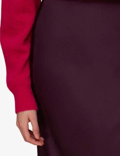 Whistles Bias-cut Satin Recycled-polyester Midi Skirt 9 Whistles Bias-cut Satin Recycled-polyester Midi Skirt -The Fashion Shop R04092949 PLUMCLARET ALT04