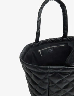 Whistles Lyle Quilted Leather Tote Bag 8 Whistles Lyle Quilted Leather Tote Bag -The Fashion Shop R04092953 BLACK ALT03