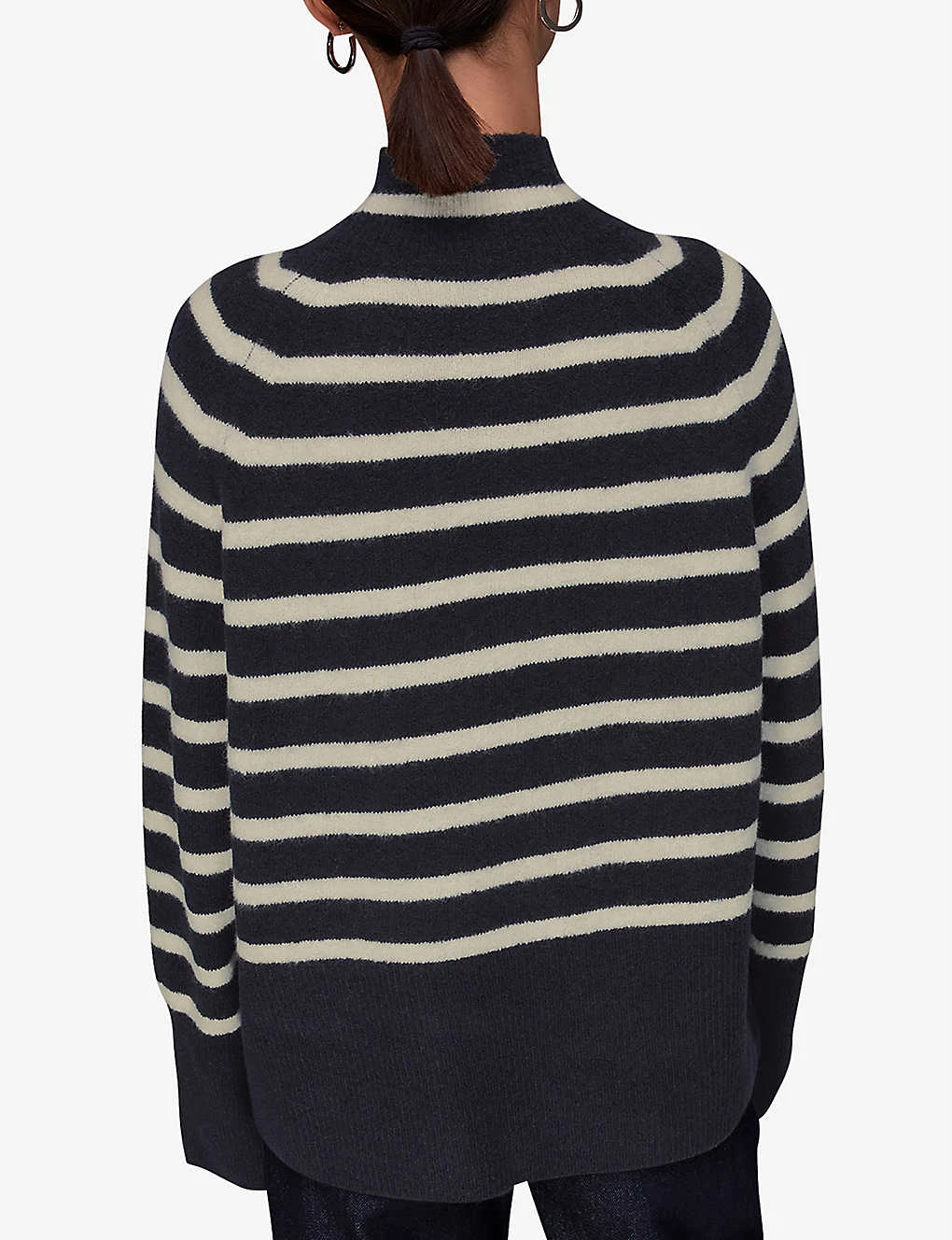 Whistles Stripe Funnel-neck Knitted Jumper 4 Whistles Stripe Funnel-neck Knitted Jumper - Image 4