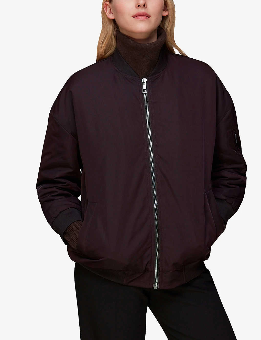 Whistles Maria Recycled-polyester Bomber Jacket 3 Whistles Maria Recycled-polyester Bomber Jacket - Image 3