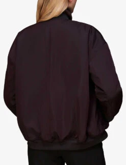 Whistles Maria Recycled-polyester Bomber Jacket 8 Whistles Maria Recycled-polyester Bomber Jacket -The Fashion Shop R04096012 PLUMCLARET ALT03