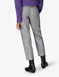 Whistles Lila Checked Straight-leg Mid-rise Woven Trousers 8 Whistles Lila Checked Straight-leg Mid-rise Woven Trousers -The Fashion Shop R04096996 MULTICOLOURED ALT03