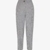 Whistles Lila Checked Straight-leg Mid-rise Woven Trousers