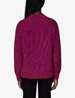 Whistles Ribbed Knitted Jumper 8 Whistles Ribbed Knitted Jumper -The Fashion Shop R04096997 PINK ALT03