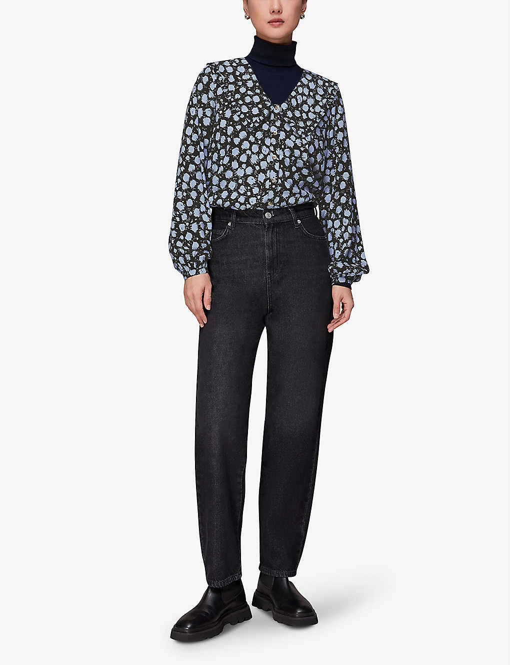 Whistles Dalmatian-print Wide-collar Woven Shirt 2 Whistles Dalmatian-print Wide-collar Woven Shirt - Image 2