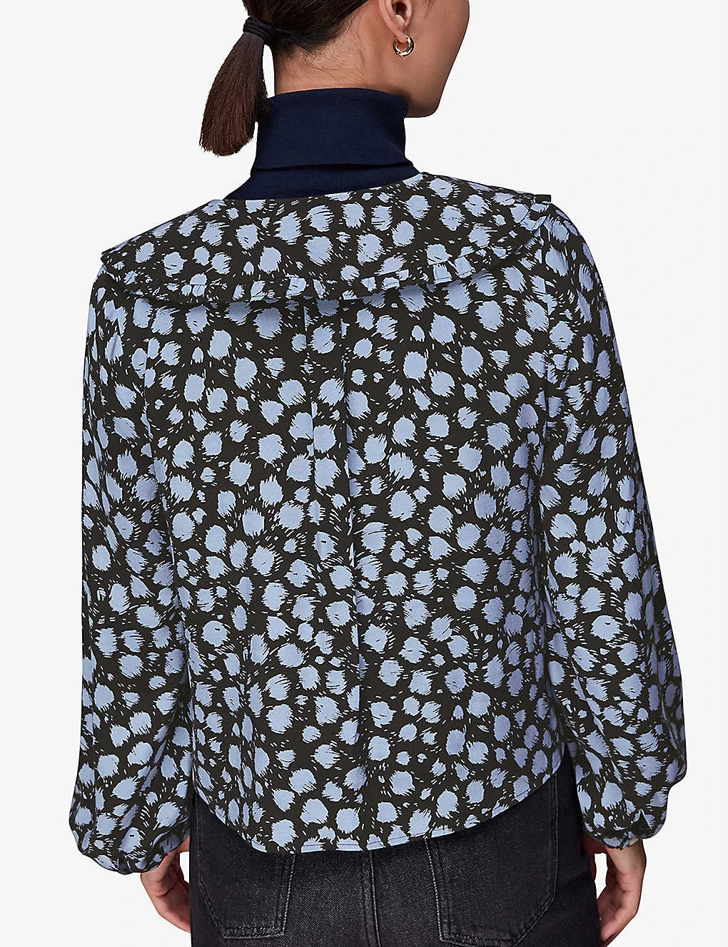 Whistles Dalmatian-print Wide-collar Woven Shirt 4 Whistles Dalmatian-print Wide-collar Woven Shirt - Image 4