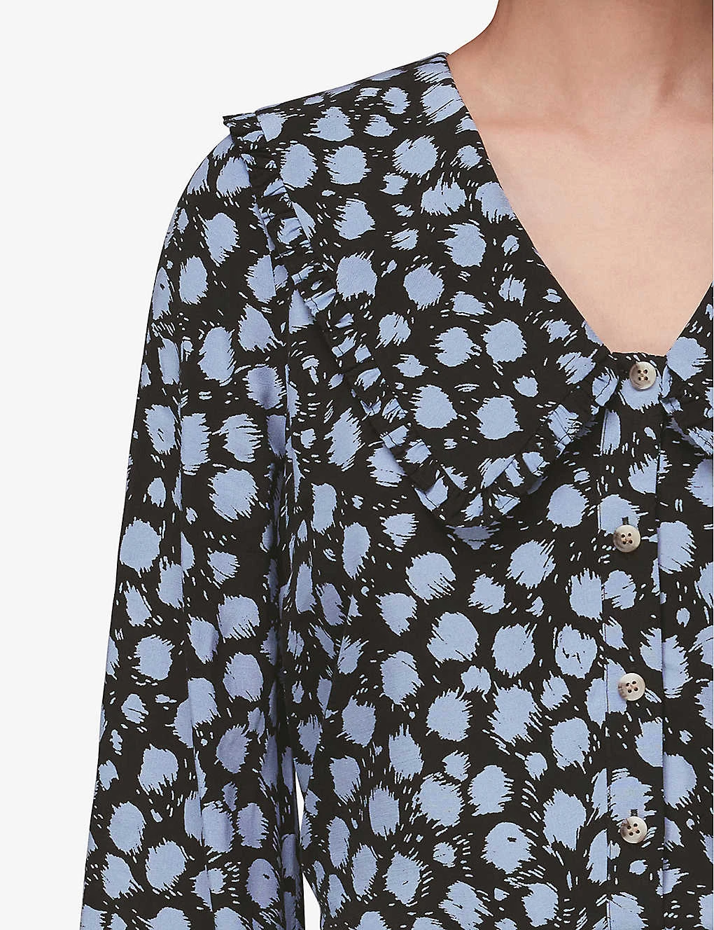 Whistles Dalmatian-print Wide-collar Woven Shirt 5 Whistles Dalmatian-print Wide-collar Woven Shirt - Image 5