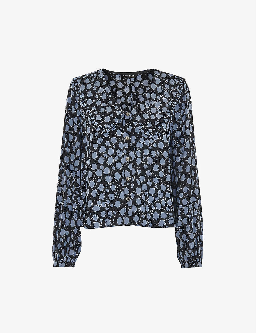 Whistles Dalmatian-print Wide-collar Woven Shirt 1 Whistles Dalmatian-print Wide-collar Woven Shirt