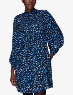 Whistles Floral-print Woven Mini Dress -The Fashion Shop R04098242 MULTICOLOURED ALT02