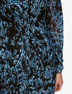 Whistles Button-fastened Tiger-print Woven Midi Dress 9 Whistles Button-fastened Tiger-print Woven Midi Dress -The Fashion Shop R04099670 MULTICOLOURED ALT04