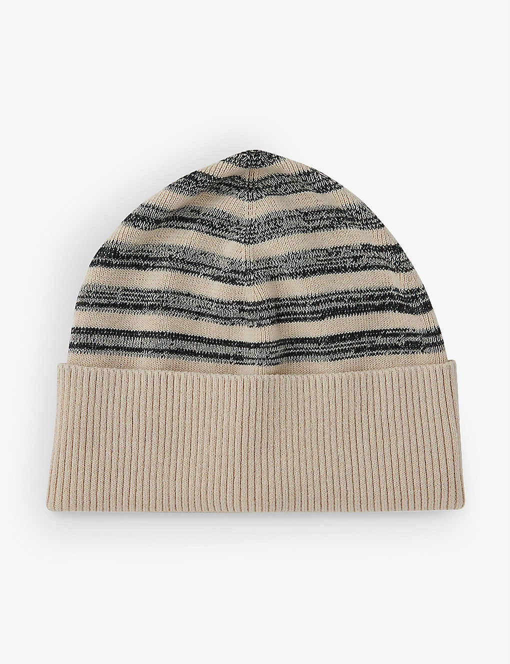 Whistles Striped Ribbed-trim Cotton-blend Beanie 1 Whistles Striped Ribbed-trim Cotton-blend Beanie
