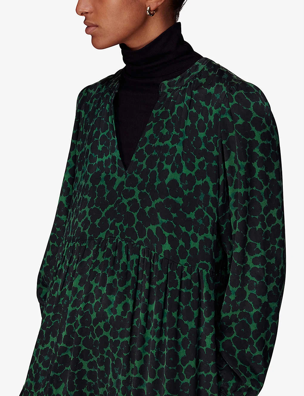 Whistles Animal-print Tiered Woven Midi Dress 5 Whistles Animal-print Tiered Woven Midi Dress - Image 5