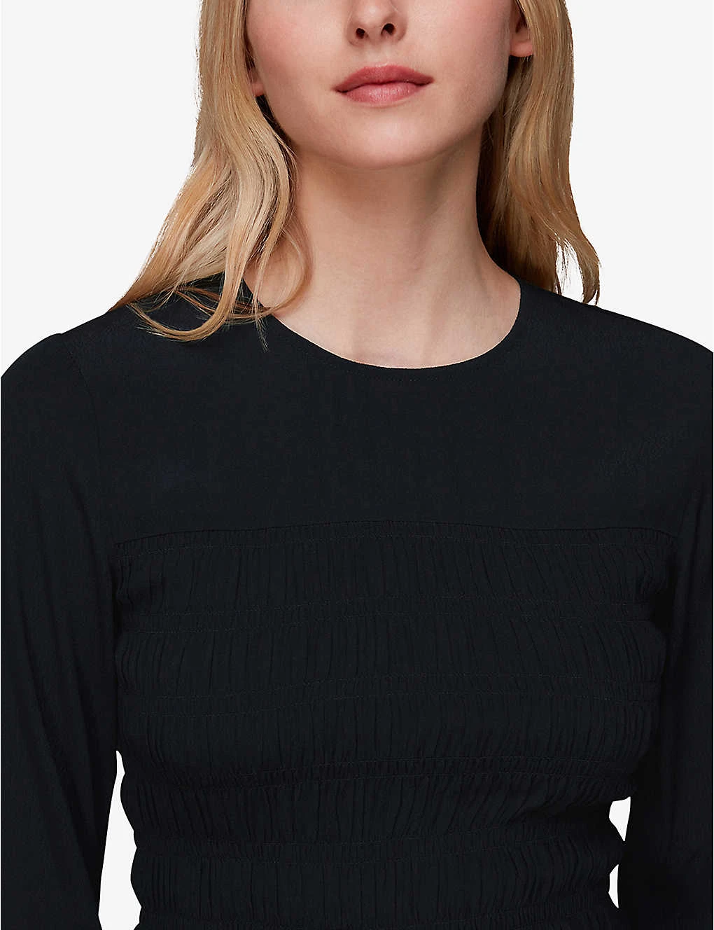 Whistles Rosanna Shirred Peplum Woven Top 5 Whistles Rosanna Shirred Peplum Woven Top - Image 5