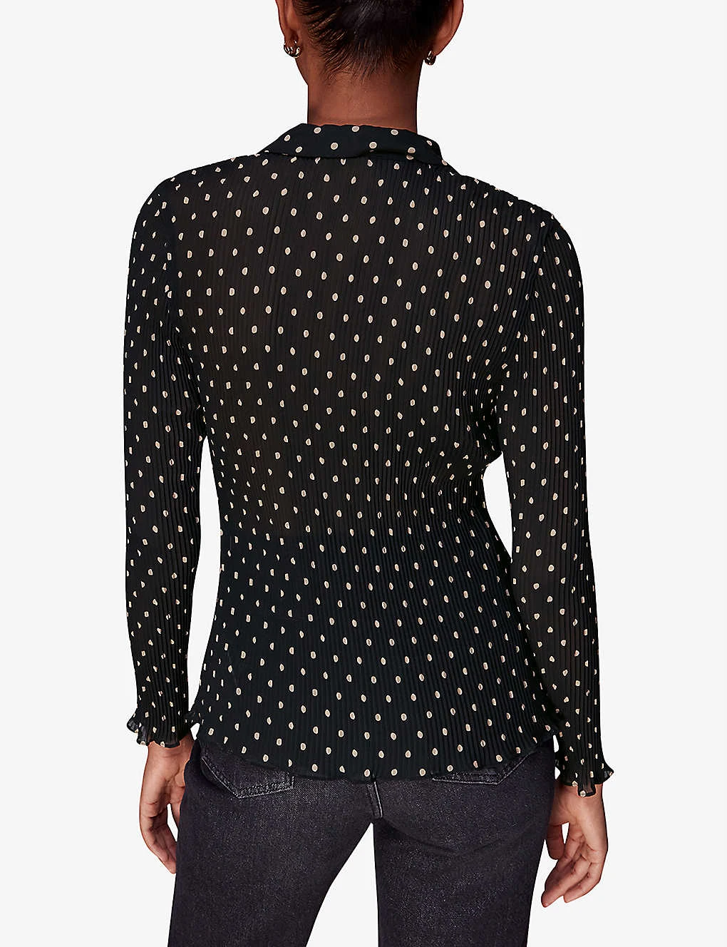 Whistles Penny Plisse Spot-print Woven Shirt 4 Whistles Penny Plisse Spot-print Woven Shirt - Image 4
