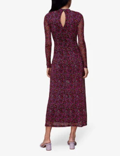 Whistles Floral-print Knotted Stretch-recycled Polyester Midi Dress 7 Whistles Floral-print Knotted Stretch-recycled Polyester Midi Dress -The Fashion Shop R04107256 MULTICOLOURED ALT02