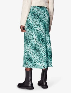 Whistles Leopard-print Bias Cut Woven Midi Skirt 8 Whistles Leopard-print Bias Cut Woven Midi Skirt -The Fashion Shop R04108105 MULTICOLOURED ALT03