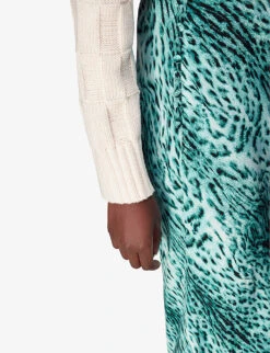 Whistles Leopard-print Bias Cut Woven Midi Skirt 9 Whistles Leopard-print Bias Cut Woven Midi Skirt -The Fashion Shop R04108105 MULTICOLOURED ALT04