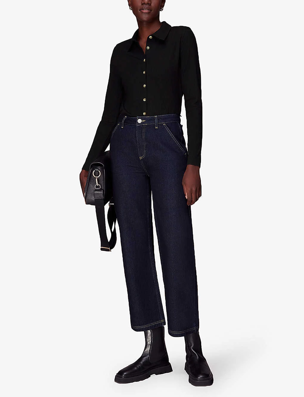 Whistles Ribbed Stretch-woven Shirt 2 Whistles Ribbed Stretch-woven Shirt - Image 2