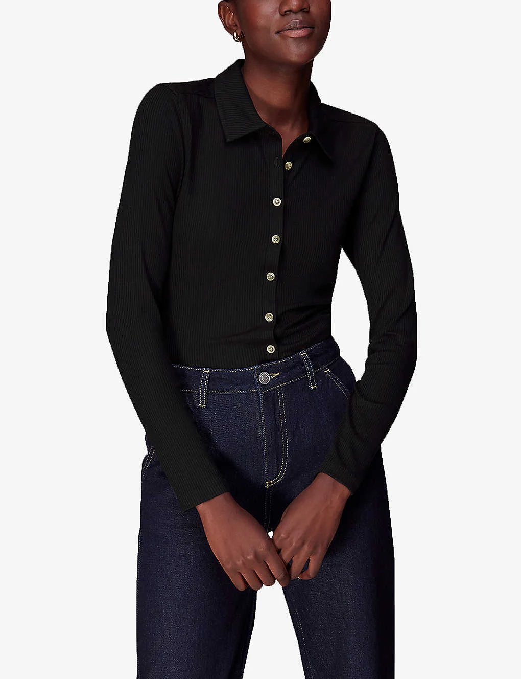 Whistles Ribbed Stretch-woven Shirt 3 Whistles Ribbed Stretch-woven Shirt - Image 3