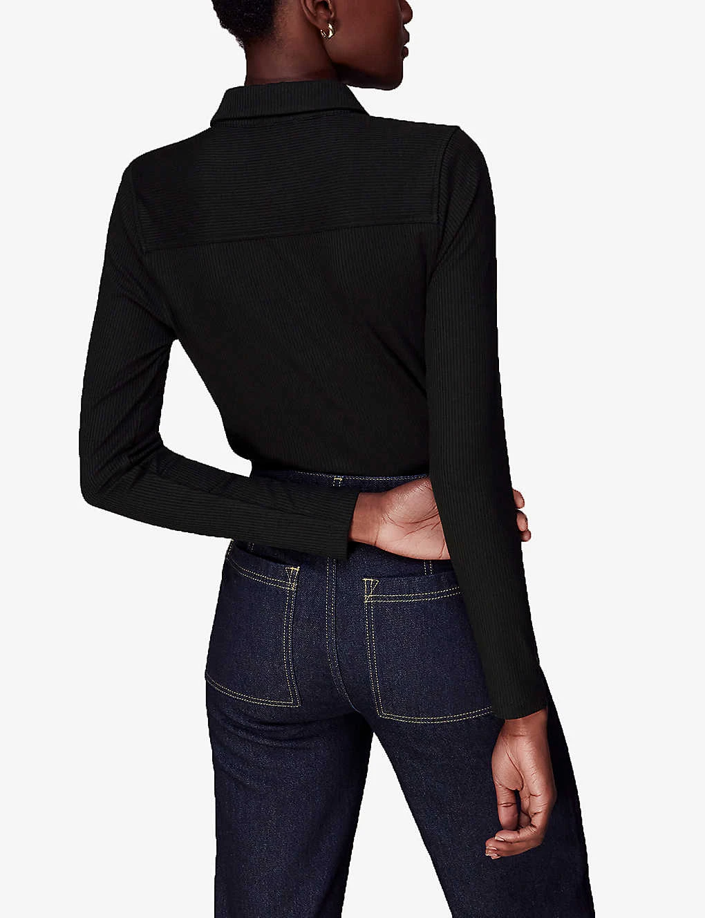 Whistles Ribbed Stretch-woven Shirt 4 Whistles Ribbed Stretch-woven Shirt - Image 4