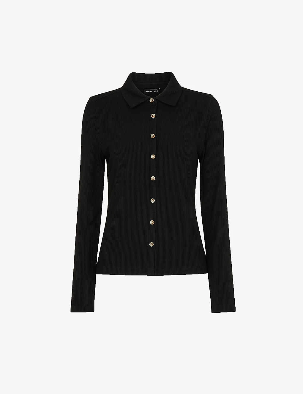 Whistles Ribbed Stretch-woven Shirt 1 Whistles Ribbed Stretch-woven Shirt