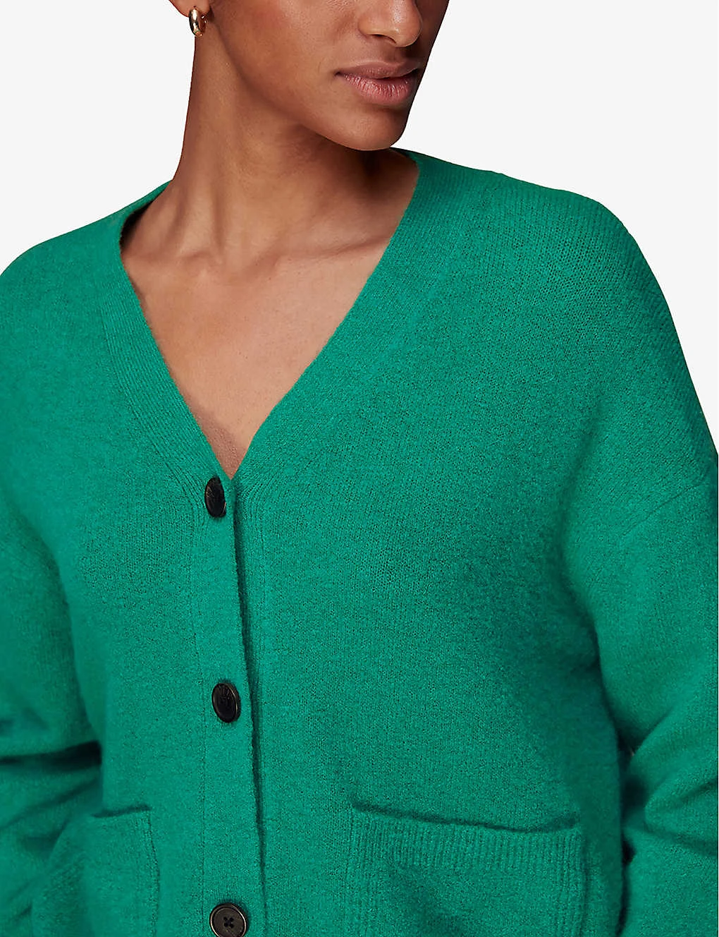 Whistles Stella Double-pocket V-neck Stretch-knit Cardigan 5 Whistles Stella Double-pocket V-neck Stretch-knit Cardigan - Image 5