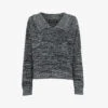 Whistles Frilled-collar Cotton And Recycled Polyester-blend Jumper