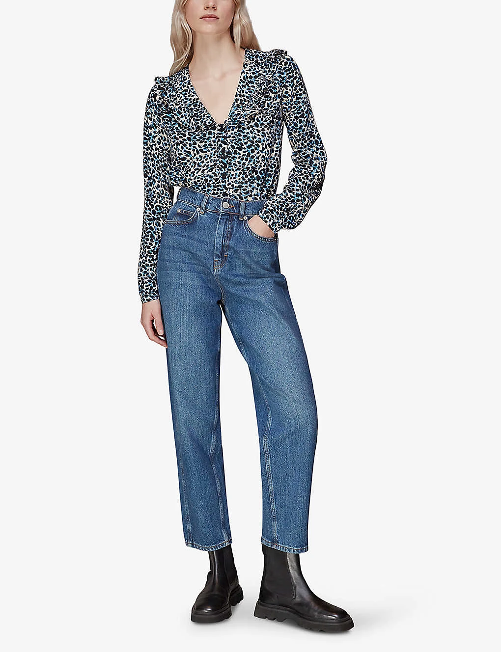 Whistles Lenny Leopard-print Woven Top 2 Whistles Lenny Leopard-print Woven Top - Image 2