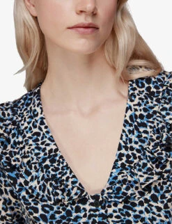 Whistles Lenny Leopard-print Woven Top 9 Whistles Lenny Leopard-print Woven Top -The Fashion Shop R04116371 MULTICOLOURED ALT04