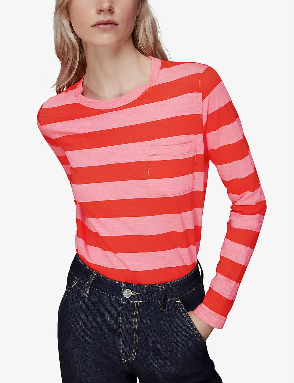 Whistles Relaxed Fit Striped Cotton-jersey Top 3 Whistles Relaxed Fit Striped Cotton-jersey Top - Image 3