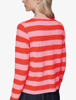 Whistles Relaxed Fit Striped Cotton-jersey Top 8 Whistles Relaxed Fit Striped Cotton-jersey Top -The Fashion Shop R04116914 MULTICOLOURED ALT03
