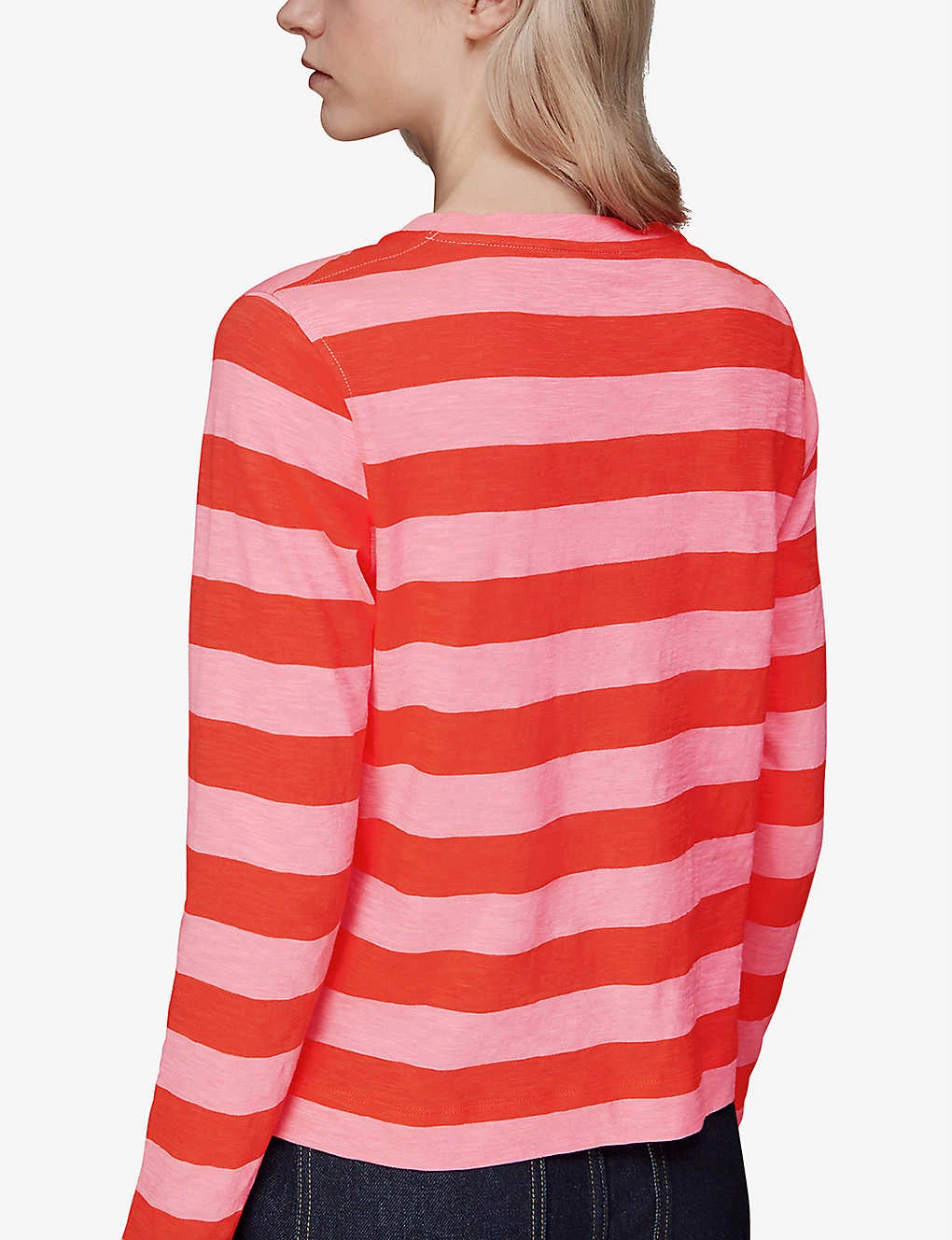 Whistles Relaxed Fit Striped Cotton-jersey Top 4 Whistles Relaxed Fit Striped Cotton-jersey Top - Image 4