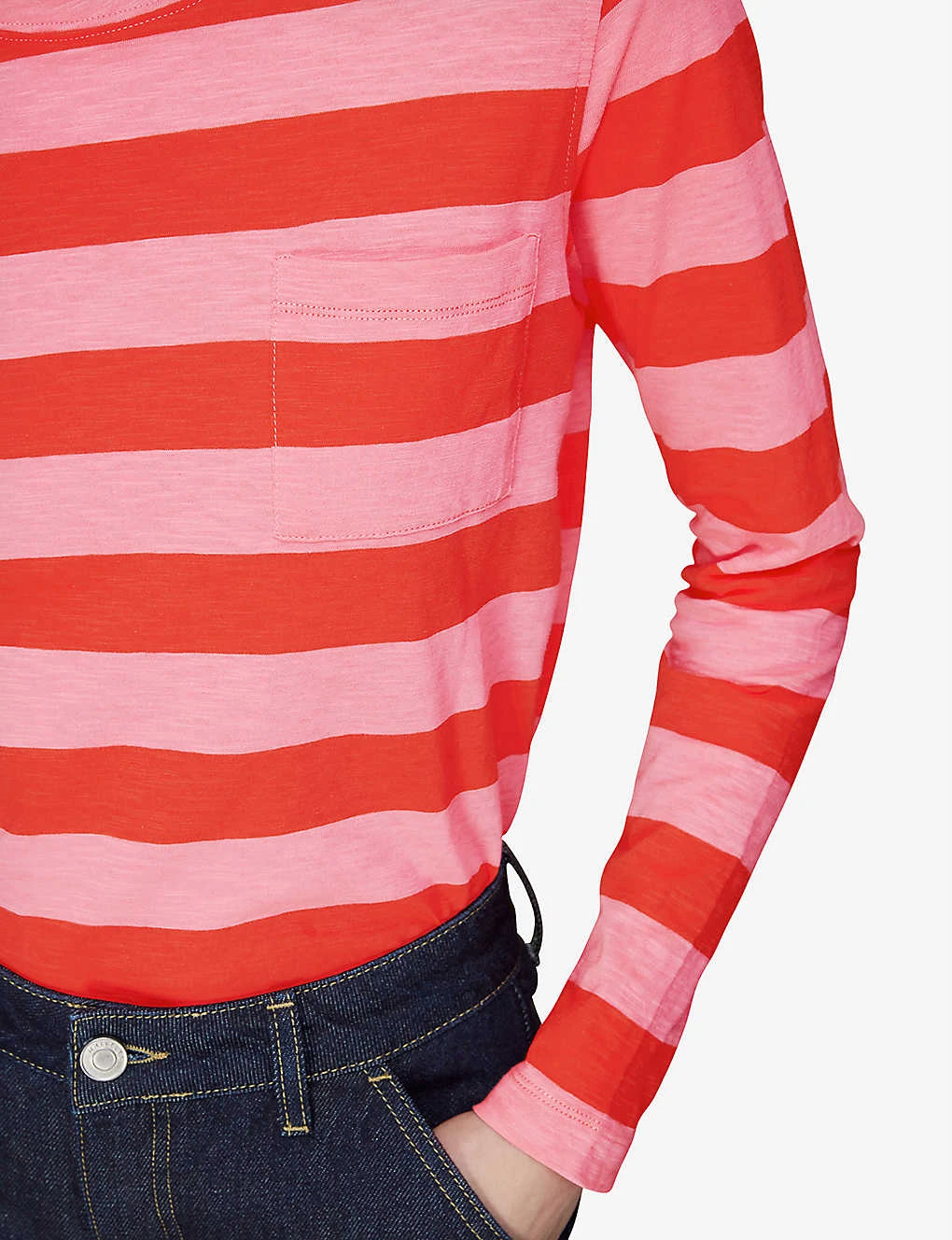 Whistles Relaxed Fit Striped Cotton-jersey Top 5 Whistles Relaxed Fit Striped Cotton-jersey Top - Image 5