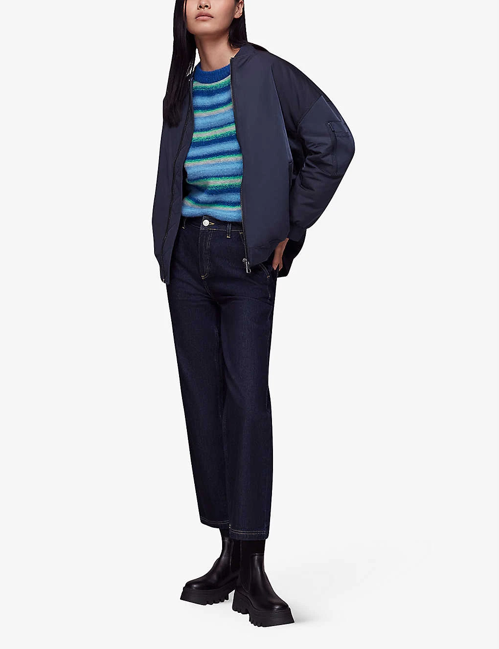 Whistles Variated Striped Knitted Jumper 2 Whistles Variated Striped Knitted Jumper - Image 2